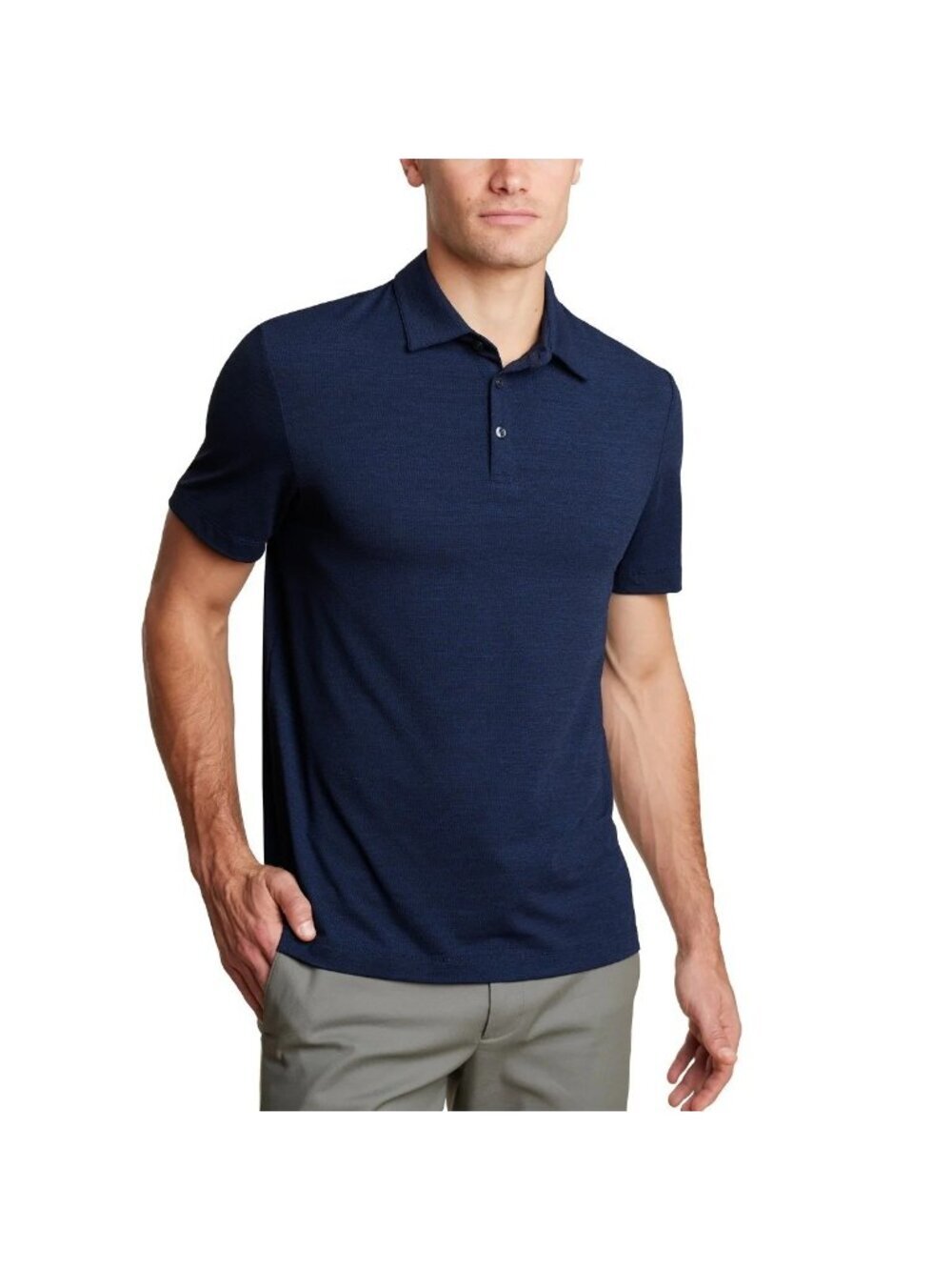 NWT Mack Weldon Men's XL Breeze Polo Shirt Navy Lightweight 4-Way Stretch